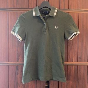 Fred Perry Twin Tipped Olive Polo shirt 🌿